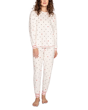 Shop Pj Salvage Forever Festive Long Pajama Set In Ivory
