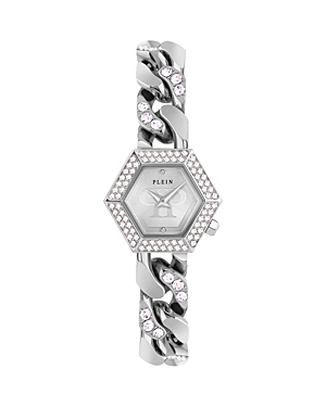 Shop Philipp Plein Hexagon Groumette Watch, 28mm In Silver
