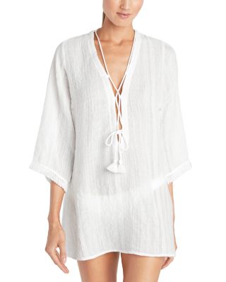 Natalie Front Tie Tunic Swim Cover-Up 