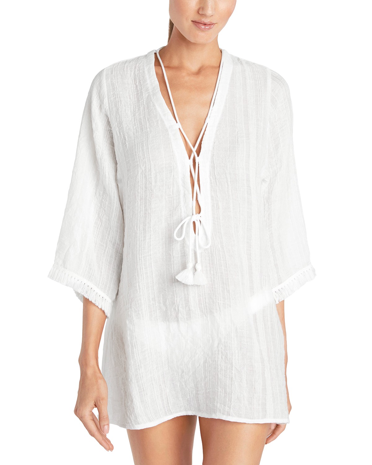 Natalie Front Tie Tunic Swim Cover-Up