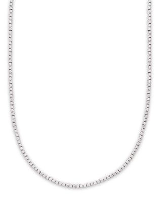 Diamond Tennis Necklace in 14K White Gold, 2.0 tcw