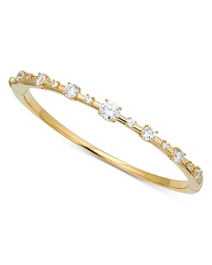 Shop Nadri Alternating Stone Bangle Bracelet In 18k Gold Plated Or Rhodium Plated