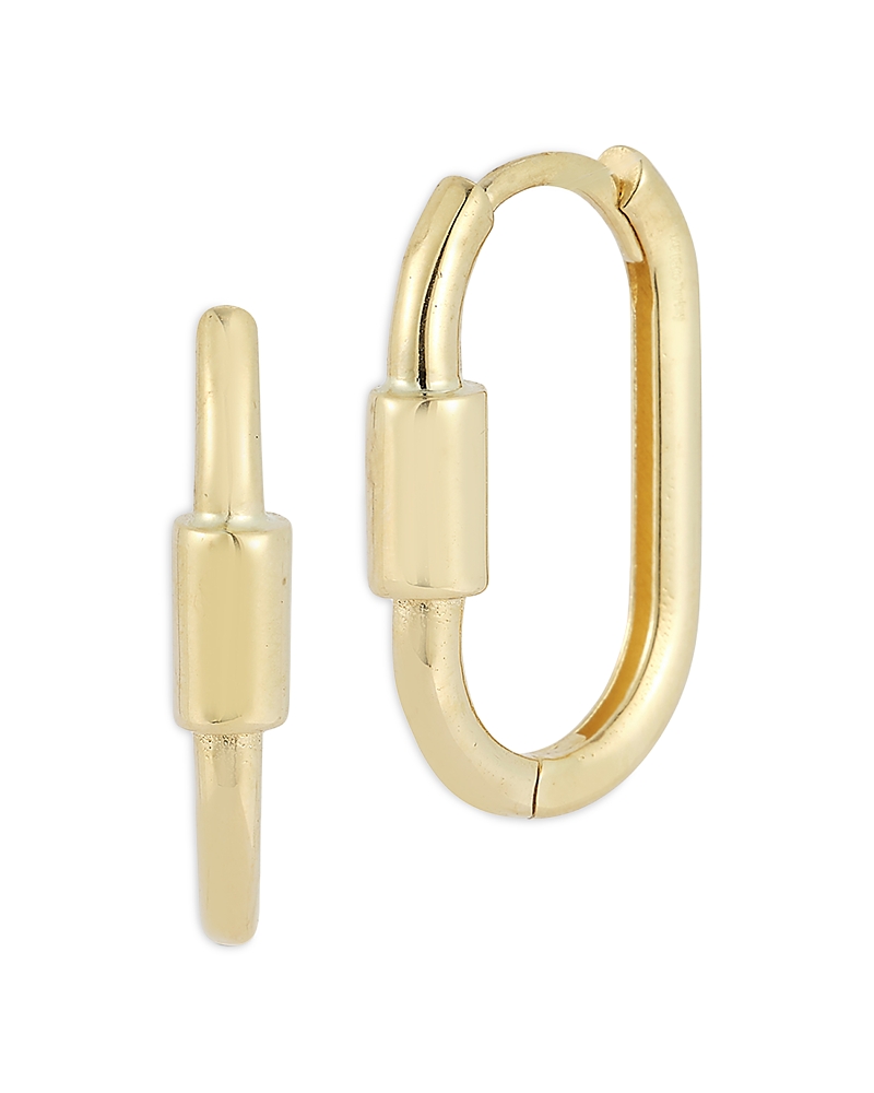 Moon & Meadow 14k Yellow Gold Lock Hoop Earrings In Gold