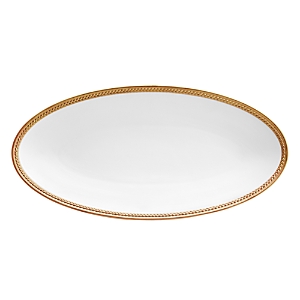 L'Objet Soie Tresse Gold Oval Platter, Small