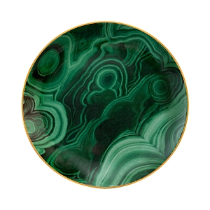 Shop L'objet Malachite Canape Plate, Set Of 4 In Green