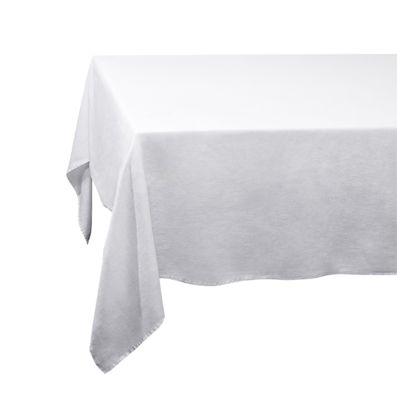 L'Objet Linen Sateen Tablecloth, 90 x 70 in White