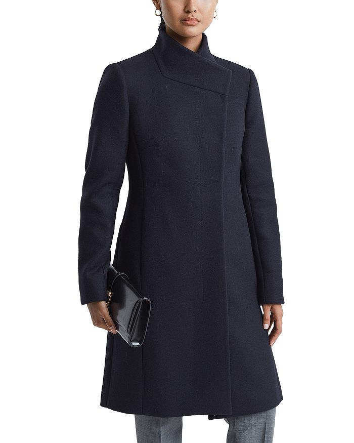 REISS Mia Wool Blend Mid Length Coat | Bloomingdale's