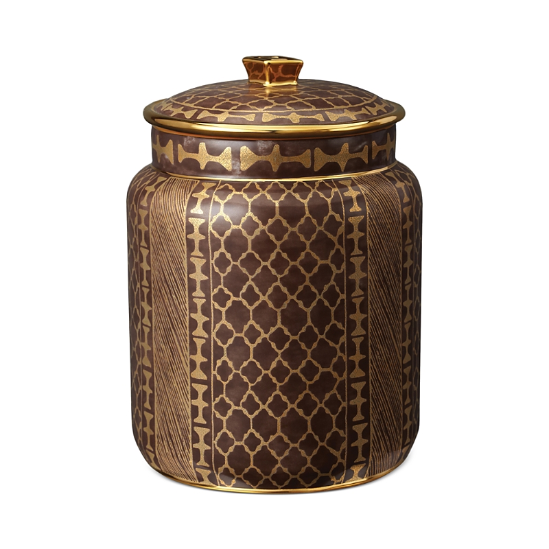 L'objet X Fortuny Ashanti Medium Canister, 9" In Brown