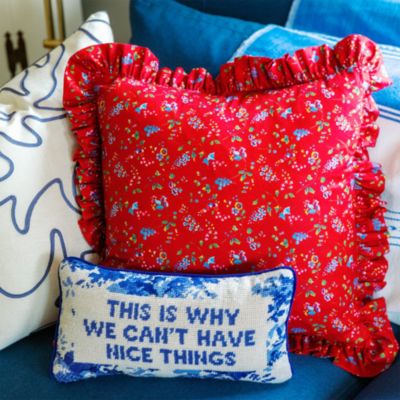 Nice Things Needlepoint Decorative Pillow