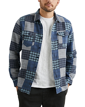 Rails Men's Banton Patchwork Button-down Shirt In Blue Patchwork
