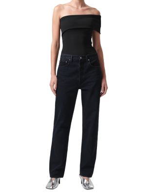 '90s Pinch Waist High Rise Straight Jeans in Crushed