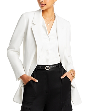 Kobi Halperin Holland Single-button Stretch Silk Jacket In Ivory