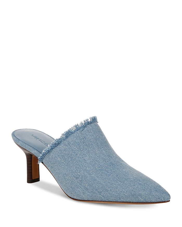 Vince top white mules