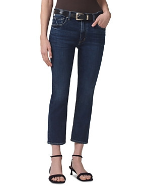 Shop Citizens Of Humanity Isola High Rise Straight Cropped Jeans In Courtland