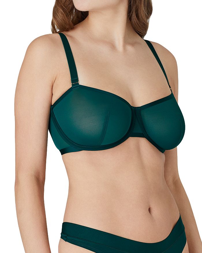 Shop Cuup The Balconette Mesh Bra In Serpentine