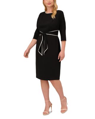 Adrianna Papell Plus - Crepe Tipped Trim Dress