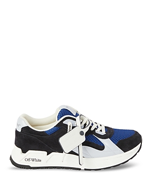 Shop Off-white Men's Kick Off Lace Up Sneakers In Dark Blue