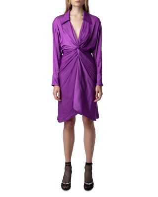 Rozo Twist Front Satin Dress
