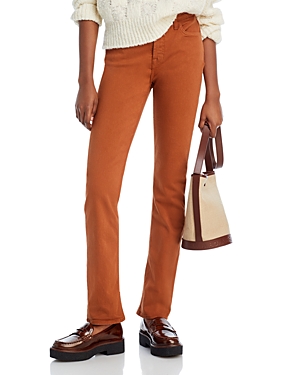 Jen 7 by 7 For All Mankind Slim Straight Leg Jeans in Caramel