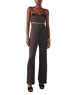 Ba&sh Ba & Sh Ring Detail Chao Jumpsuit In Black