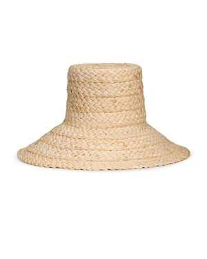 Shop Cult Gaia Bijan Woven Hat In Tan