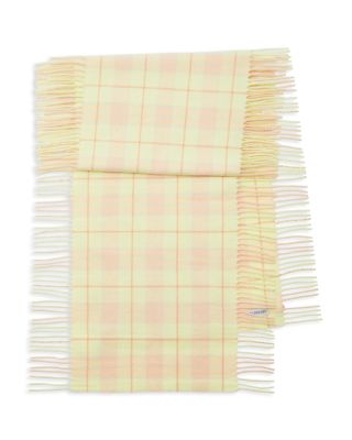 Burberry - Check Cashmere Fringed Scarf