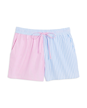 Katiejnyc Girls' Sailor Striped Shorts - Big Kid In Pink/blue