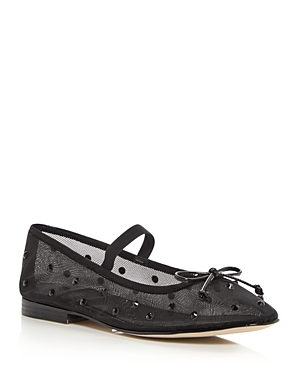 Jeffrey Campbell Releve Crystal Embellished Mary Jane Flat In Black
