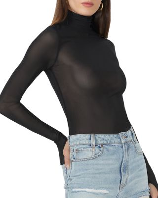 Zadie Mesh Turtleneck Top