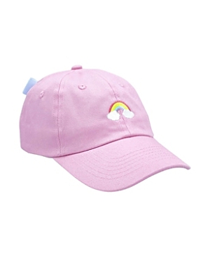 Bits & Bows Girls' Rainbow Bow Baseball Hat In Pink - Little Kid