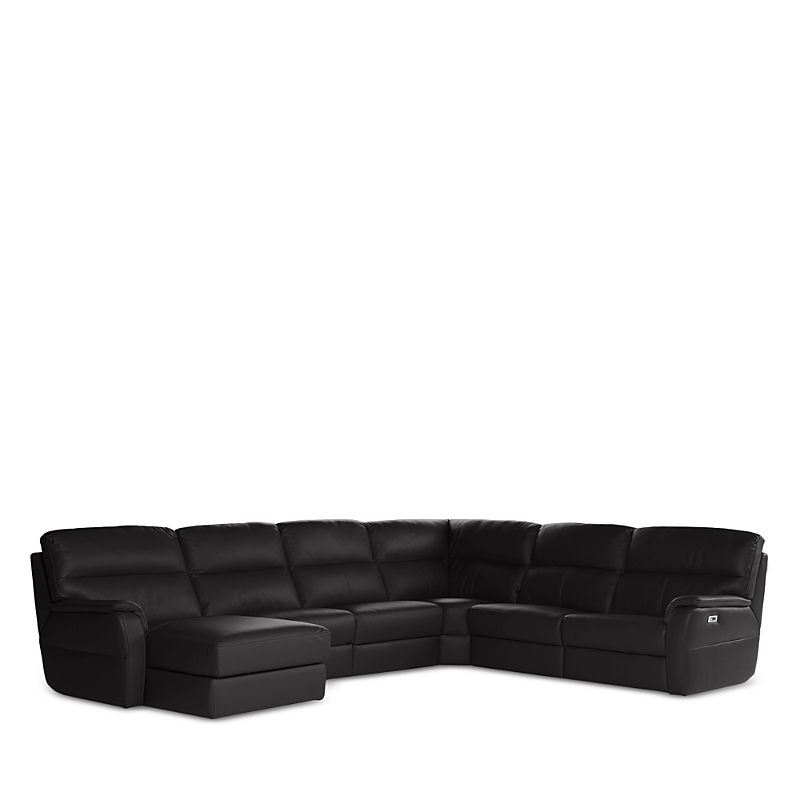 Giuseppe Nicoletti Grazia 6 Piece Reclining Sectional In Torello -chocolate