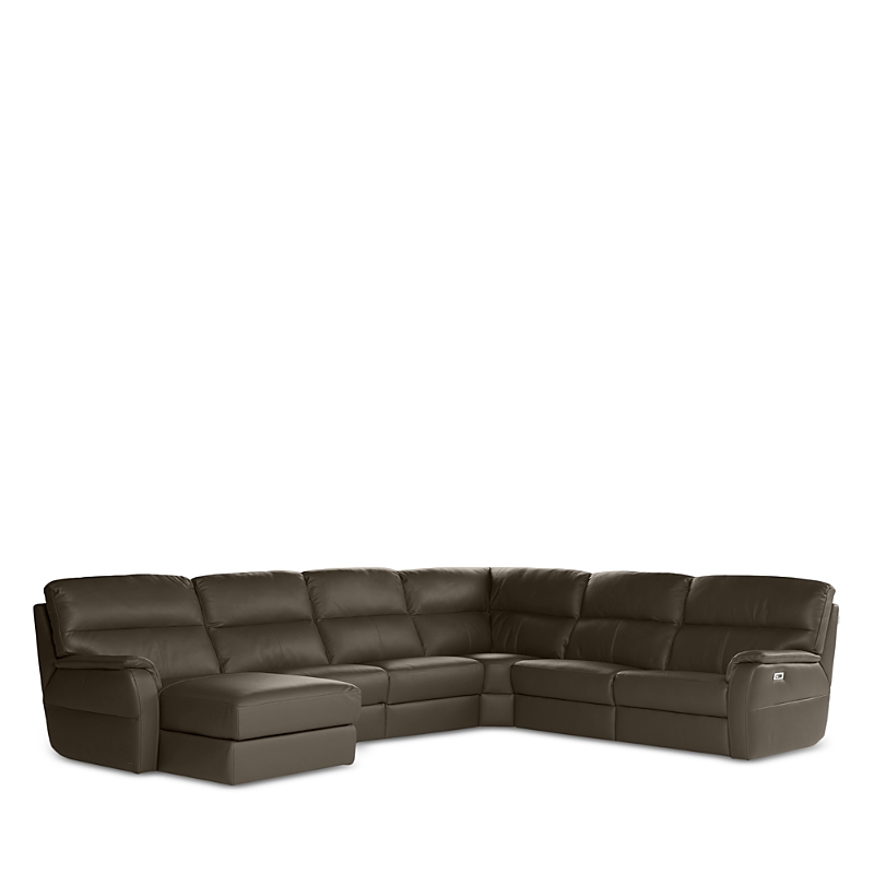 Giuseppe Nicoletti Grazia 6 Piece Reclining Sectional In Torello -taupe
