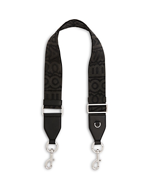Marc Jacobs The Utility Dtm Webbing Strap In Black/nickel