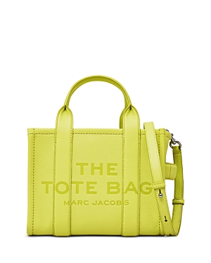 Marc Jacobs The Leather Small Tote In Limoncello/nickel