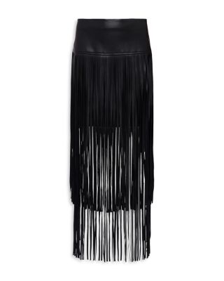 Karolina Tiered Fringe Midi Skirt 