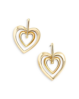 Shop Baublebar Chrissy Orbital Heart Drop Earrings In Gold Tone
