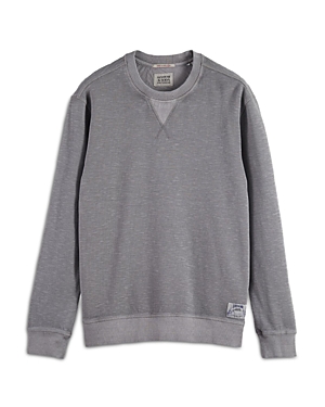 Scotch & Soda Garment Dyed Structured Sweatshirt In Seal