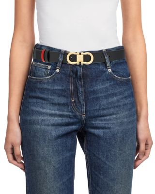 Ferragamo Women's Double Gancini Reversible Leather Belt | Bloomingdale's