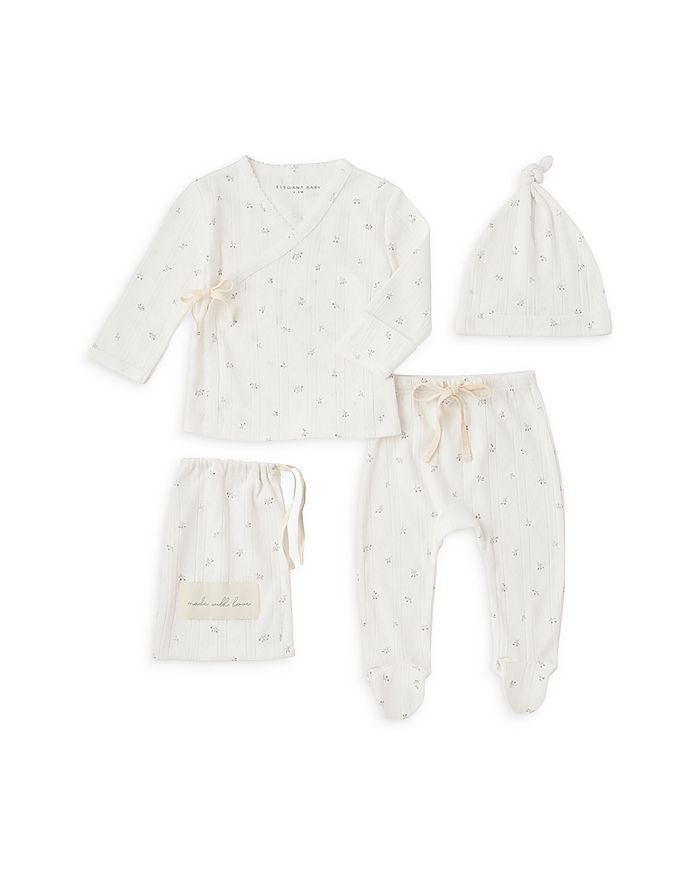 Baby Floral Green Dress & Pants Set