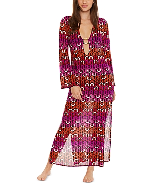 Shop Trina Turk Printed Maxi Cover-up Dress In Multi