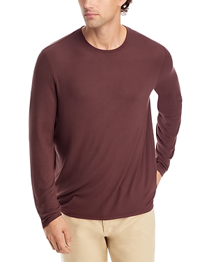 Atm Anthony Thomas Melillo Ribbed Long Sleeve Tee In Chocolate
