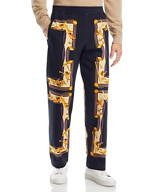 Bally Graphic-print Organic Cotton Track Pants In Multiblack
