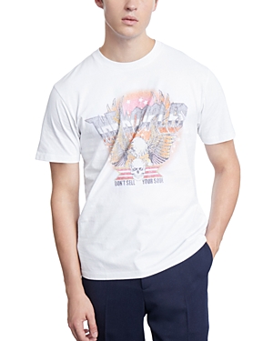 The Kooples Short Sleeve Graphic Crewneck Tee In White