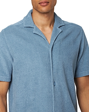 Shop Orlebar Brown Howell Relaxed Fit Terry Shirt In Wish Blue