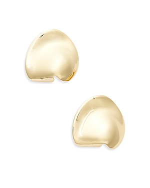 Aqua Molten Button Earrings - 100% Exclusive In Gold