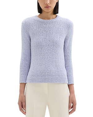 Theory Shrunken Crewneck Sweater In Ice