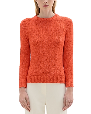 Theory Shrunken Crewneck Sweater In Reed