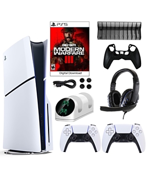 Sony PS5 Cod Console with Extra White Dualsense Controller and Accessories Kit