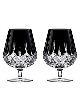 SET OF 10 WATERFORD CRYSTAL LISMORE BRANDY SNIFTERS / GLASSES
