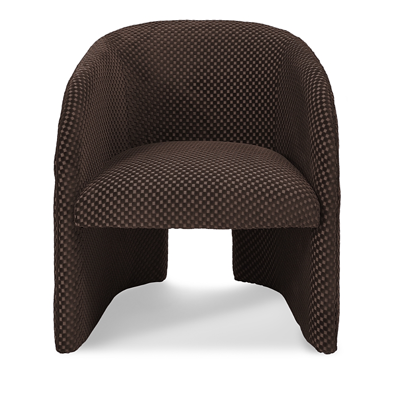 Massoud Melissa Chair In Checker Chocolate